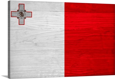 Wood Malta Flag, Flags Of The World Series