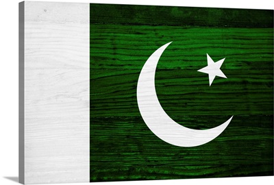 Wood Pakistan Flag, Flags Of The World Series