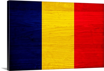Wood Romania Flag, Flags Of The World Series
