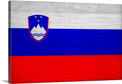 Wood Slovenia Flag, Flags Of The World Series