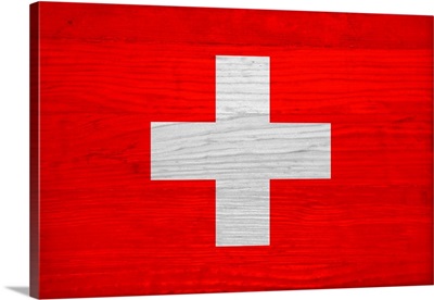 Wood Switzerland Flag, Flags Of The World Series