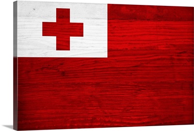 Wood Tonga Flag, Flags Of The World Series