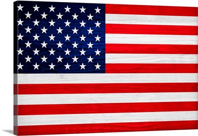 Wood United States Of America Flag, Flags Of The World Series