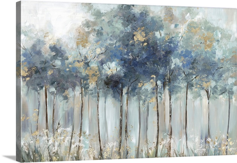 Blue Golden Forest | Great Big Canvas