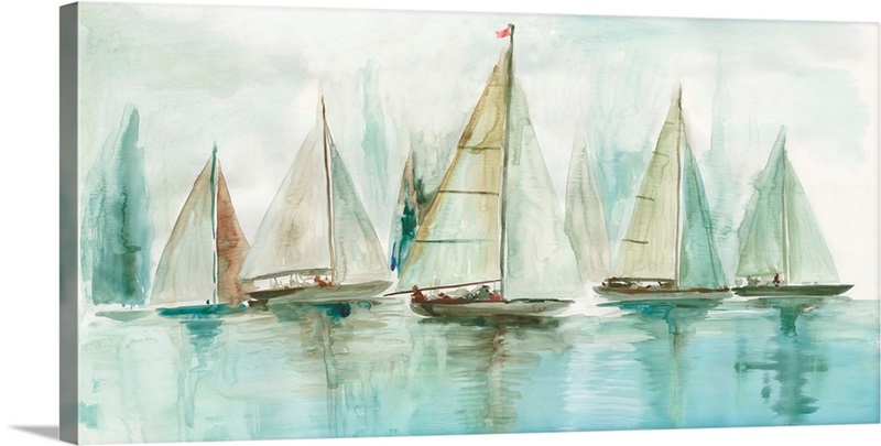 navy blue sailboat canvas