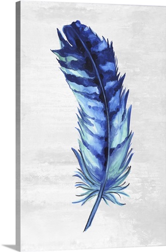 Indigo Feather I | Great Big Canvas