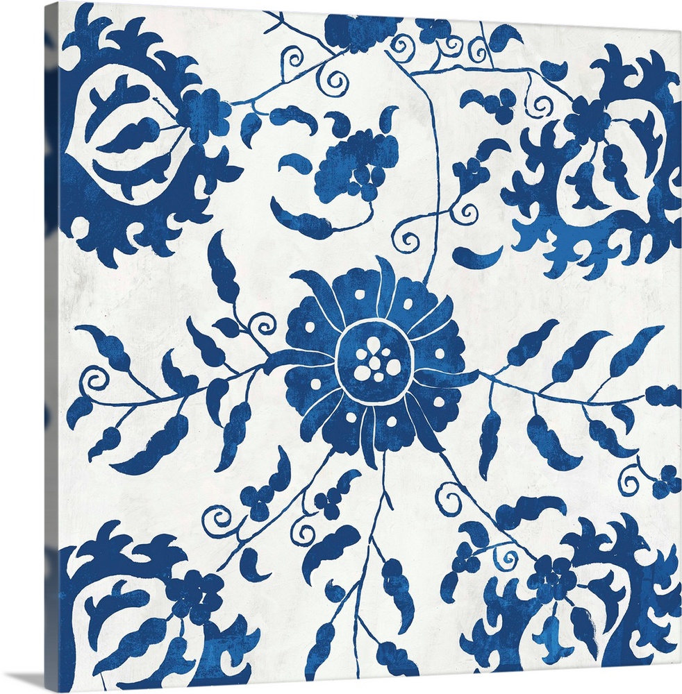 Indigo tile pattern inspired by Morocco.