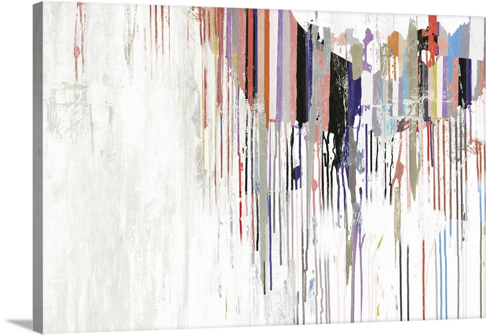 This abstract painting of streaks of paint makes a wonderful decorative accent for the home or office.