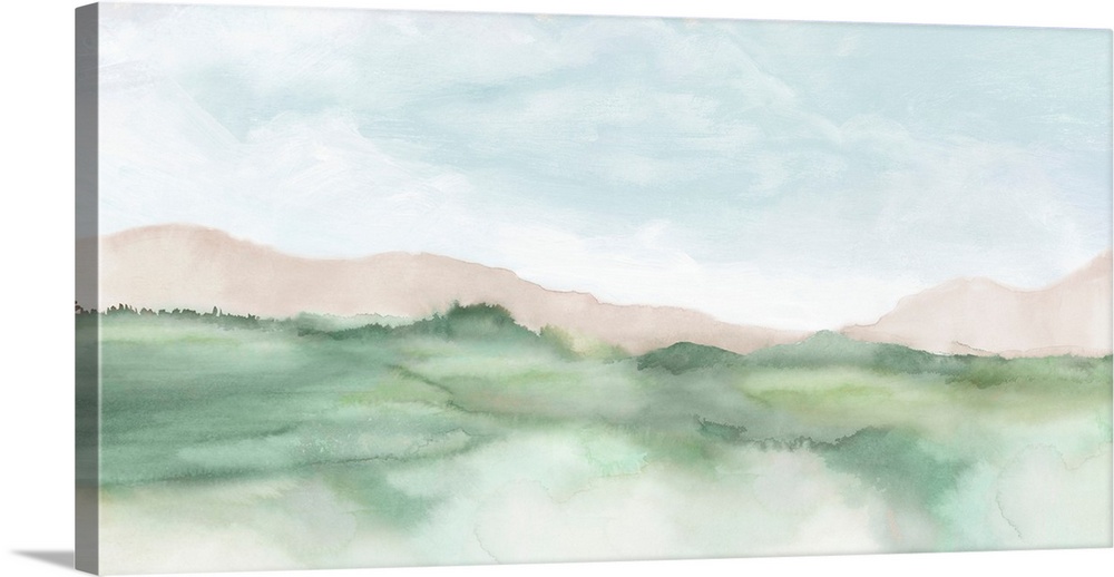 Illustration Terracotta & Blue Landscape No.2