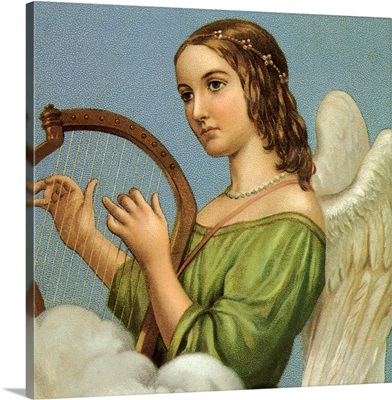 Angel Playing Harp