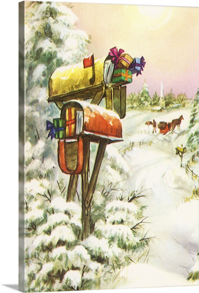 Mailboxes with Presents