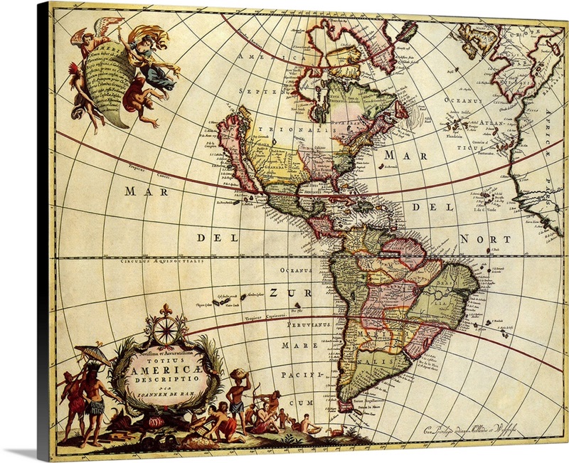 Map of the Americas 1685 | Great Big Canvas