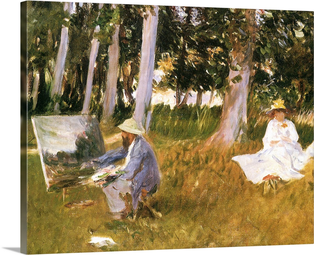 Claude Monet Painting at the Edge of a Wood