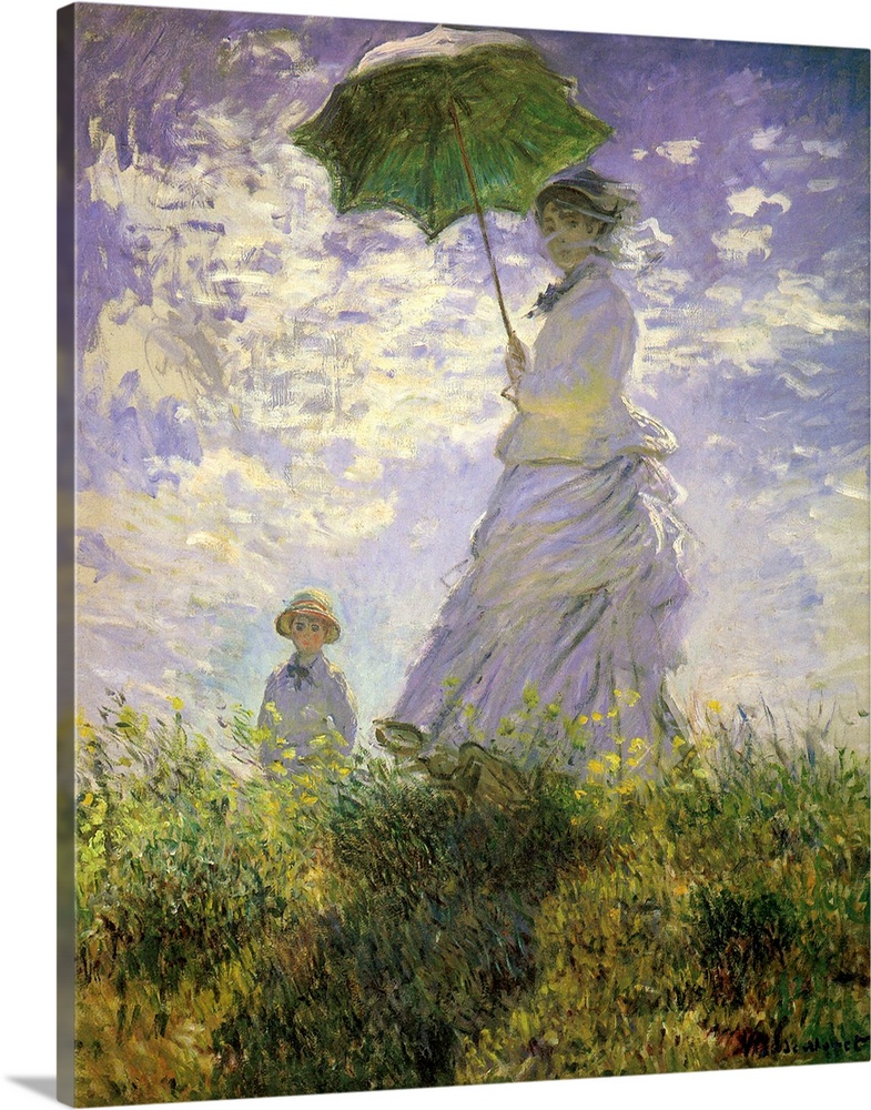 Woman with a Parasol Wall Art, Canvas Framed Prints, Wall Peels | Great Big Canvas