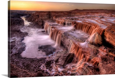 Grand Falls at Sunset Navajo Nation, Arizona
