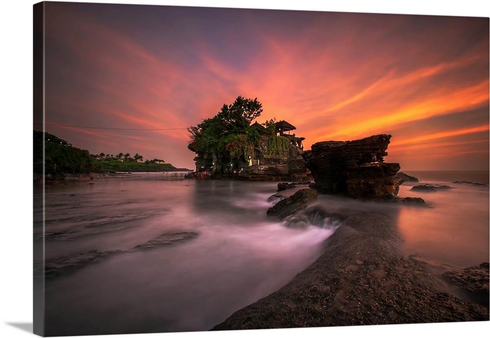 Tanah Lot Temple is in Tabanan, Bali Indonesia.