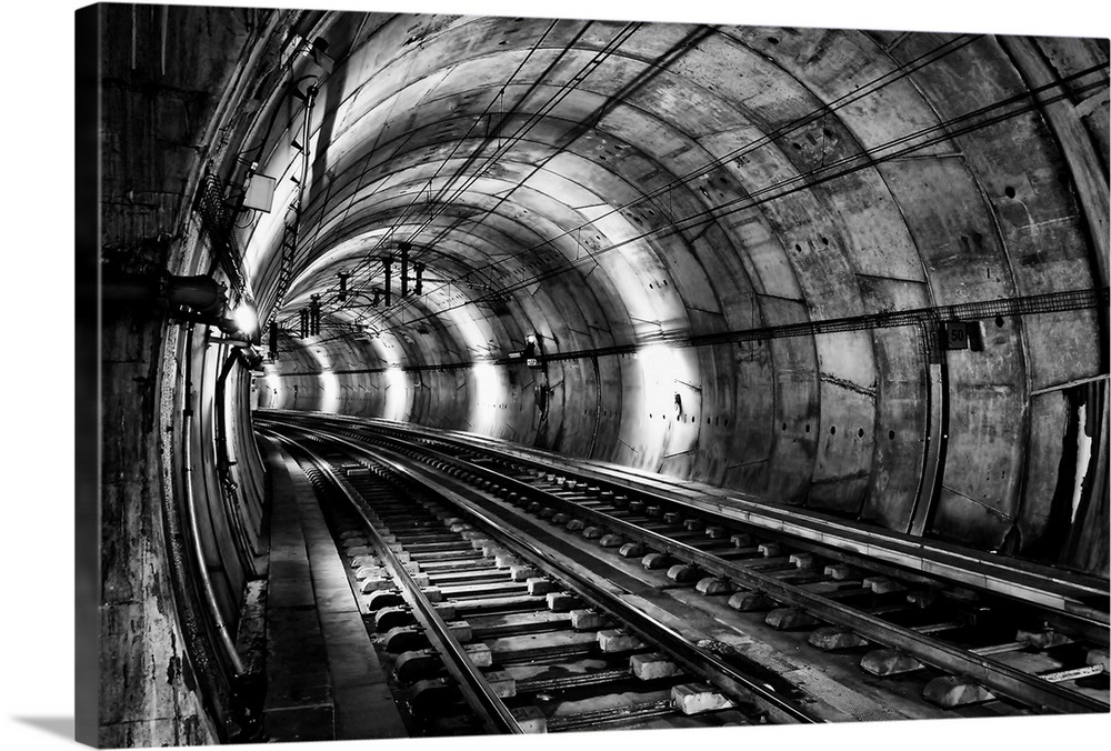 The Subway Tunnel Wall Art, Canvas Prints, Framed Prints, Wall Peels