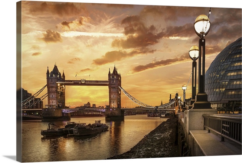 Tower Bridge, Dawn Wall Art, Canvas Prints, Framed Prints, Wall Peels ...