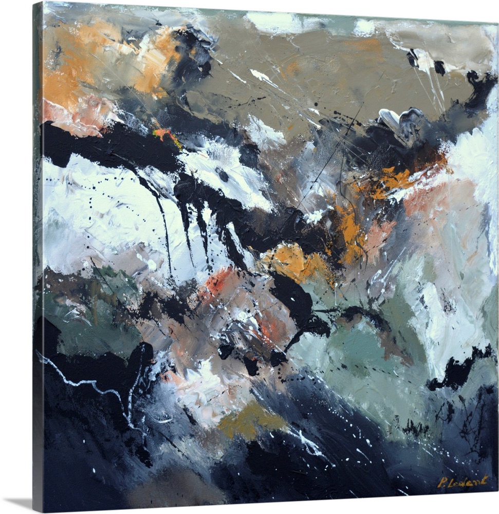 Contemporary abstract painting in neutral tones.