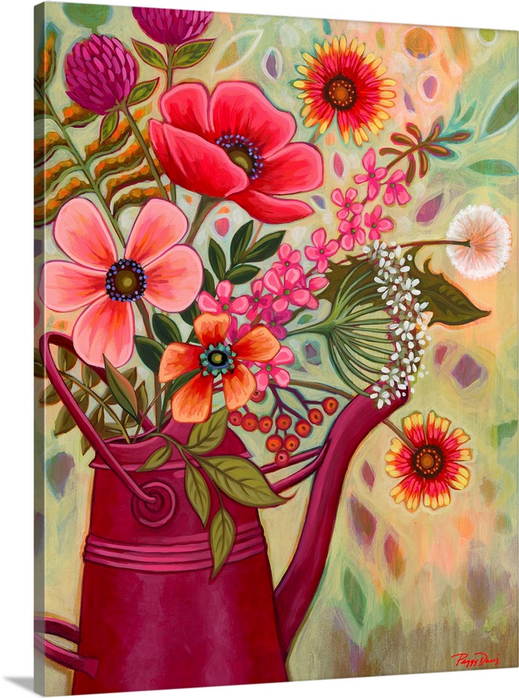 Cottage Floral Water Can