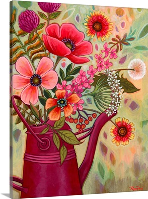 Cottage Floral Water Can