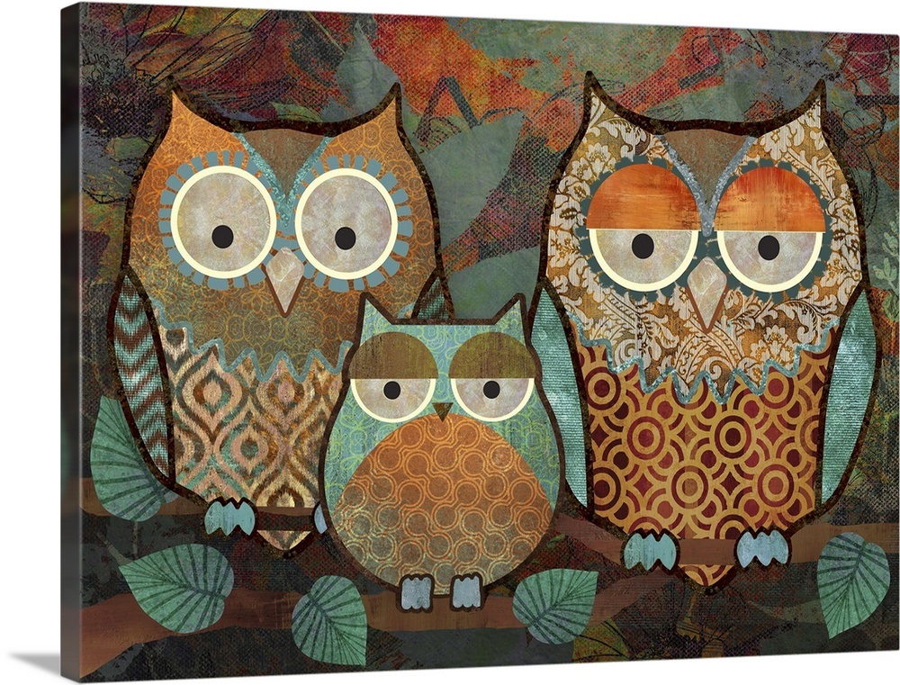 Decorative Owls III Wall Art, Canvas Prints, Framed Prints, Wall Peels