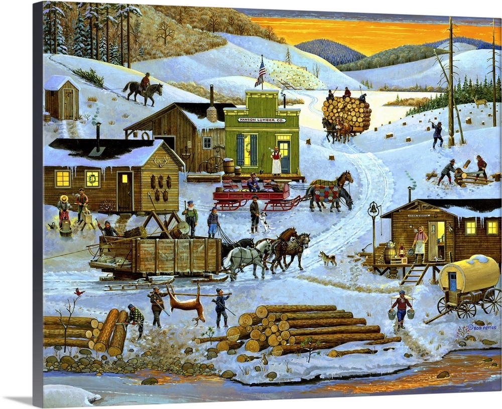 Logging Camp Wall Art, Canvas Prints, Framed Prints, Wall Peels Great