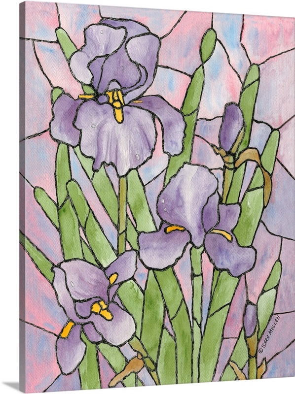 Stained Glass Iris Great Big Canvas