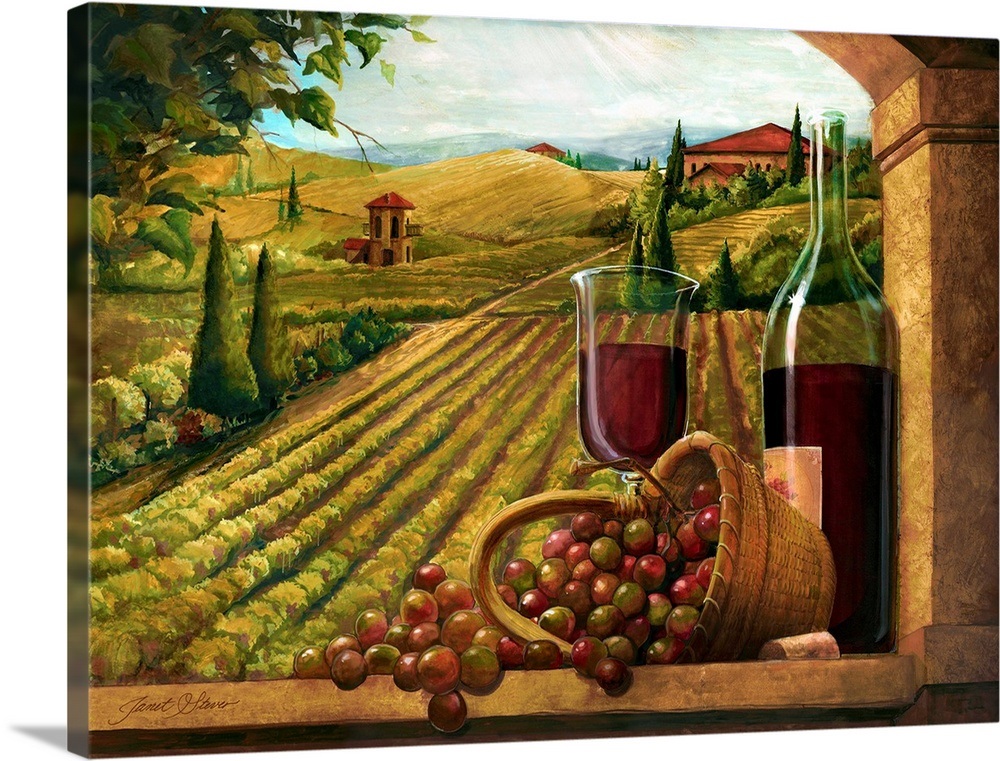 Vineyard Window Wall Art, Canvas Prints, Framed Prints, Wall Peels