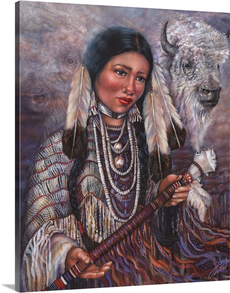White Buffalo Woman Wall Art Canvas Prints Framed Prints Wall Peels