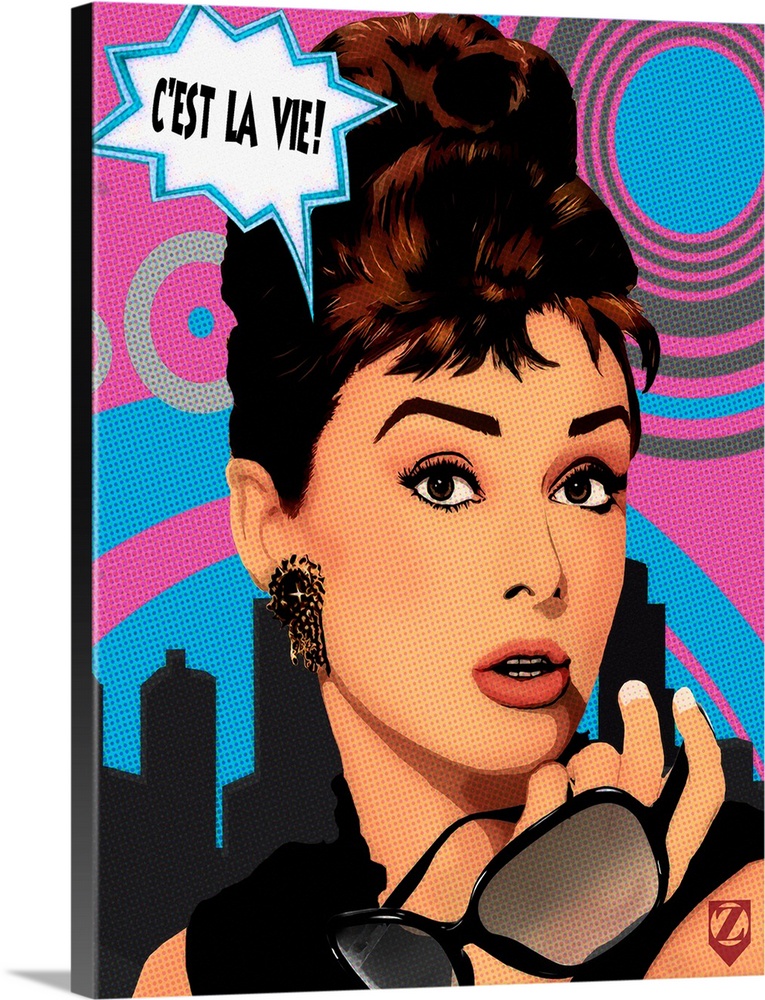 Audrey Hepburn Tiffanys Comic Pose