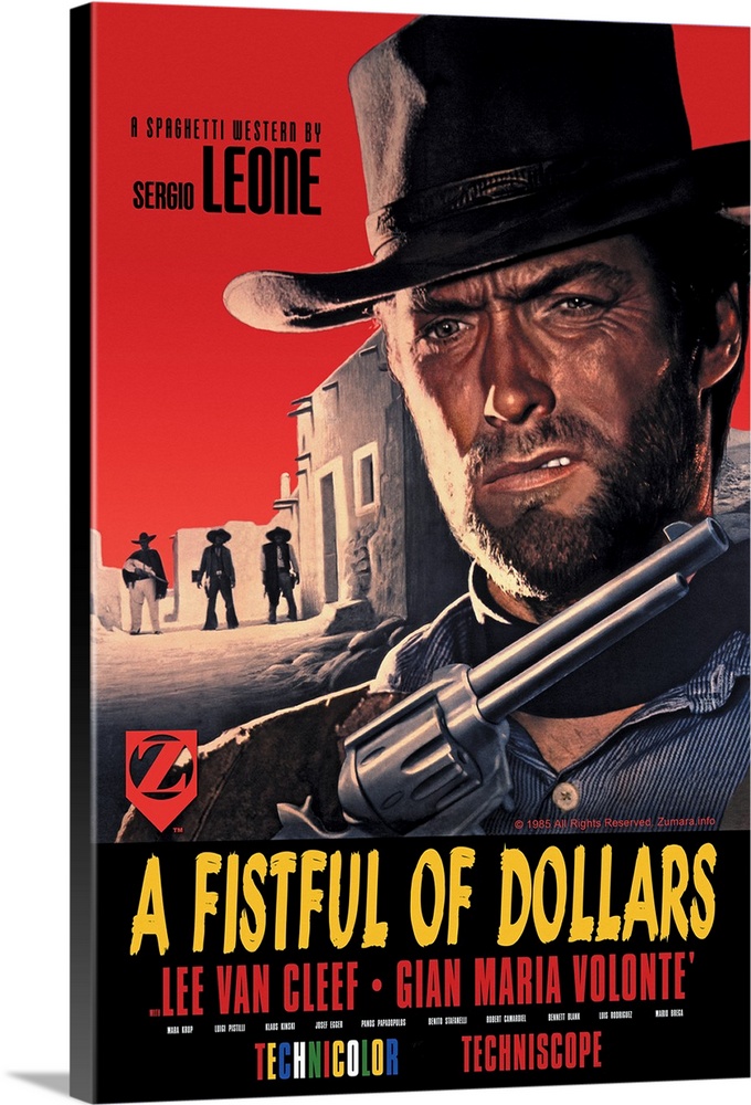 65400 A Fistful of Dollars Movie Clint Eastwoo Wall Print POSTER Plakat
