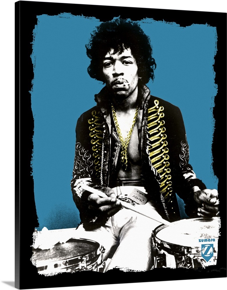 Jimi Hendrix Blue Drums Wall Art, Canvas Prints, Framed Prints, Wall