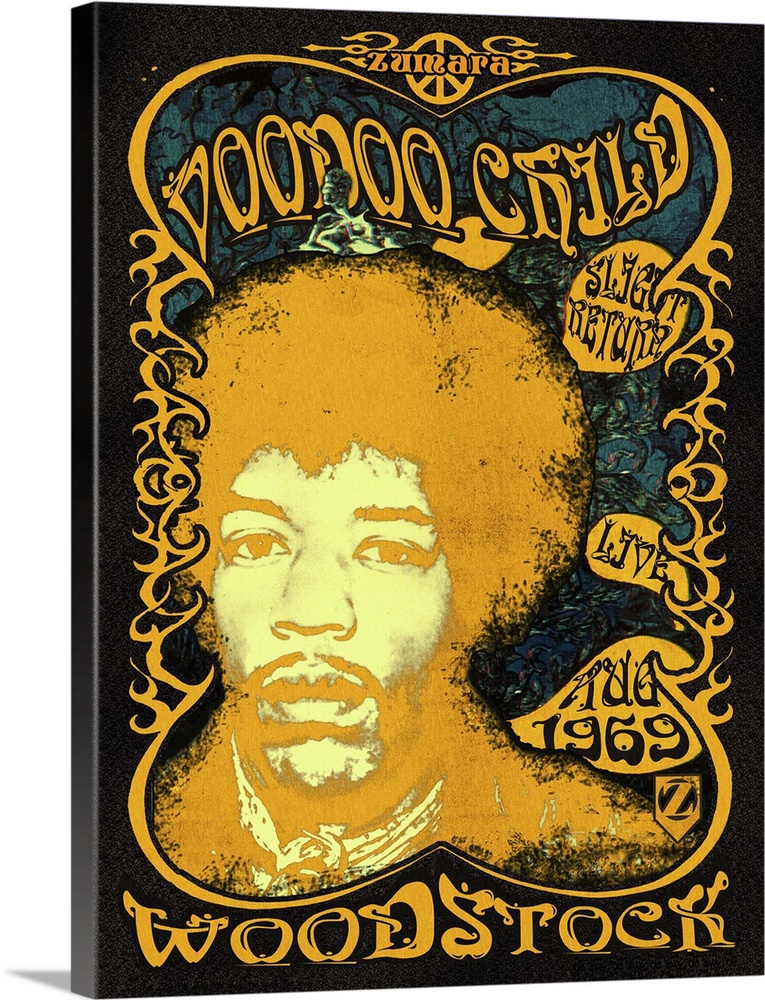 Jimi Hendrix Voodoo Child Sleeveless Hoodie - Men's Pullover With Kangaroo Pockets - Black Graphic Sweatshirt For Summer & Fall