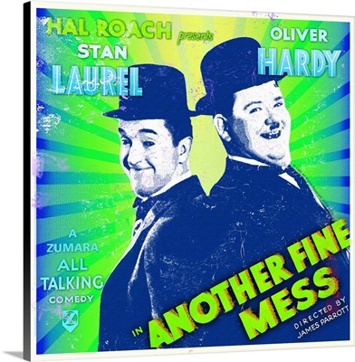 Laurel and Hardy Watercolor Another Fine Mess