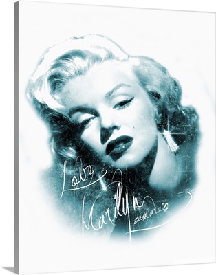 Marilyn Monroe Face Blue