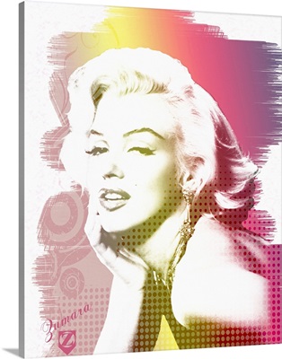 Marilyn Monroe Paint Strokes and Dots