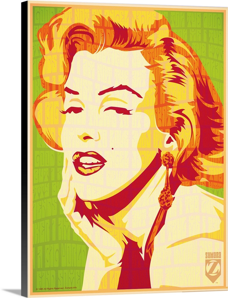 Marilyn Monroe Psychedelic 2 Text Wall Art, Canvas Prints, Framed ...