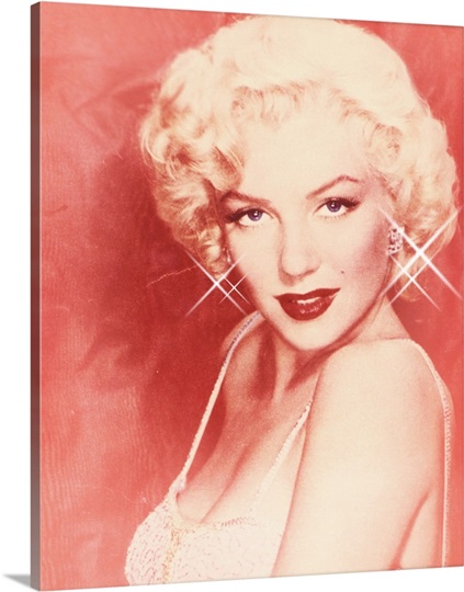 Marilyn Monroe Red 108 Sparkle Photo Canvas Print | Great Big Canvas