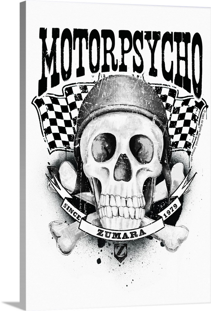 hoed Reserveren Fietstaxi Rider Motor Psycho Skull Wall Art, Canvas Prints, Framed Prints, Wall Peels  | Great Big Canvas