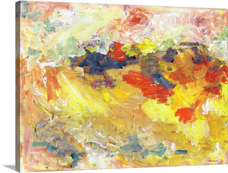 Abstract fall colors and first snow | Great Big Canvas