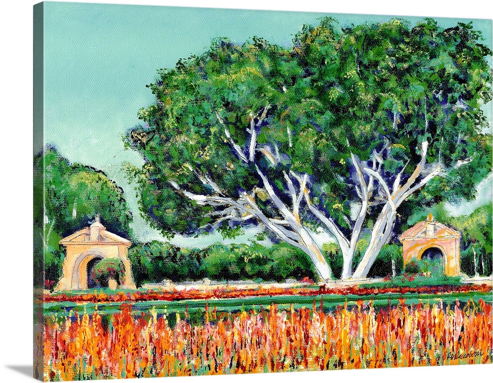 Painting of the Alcazar Garden in beautiful Balboa Park San Diego.