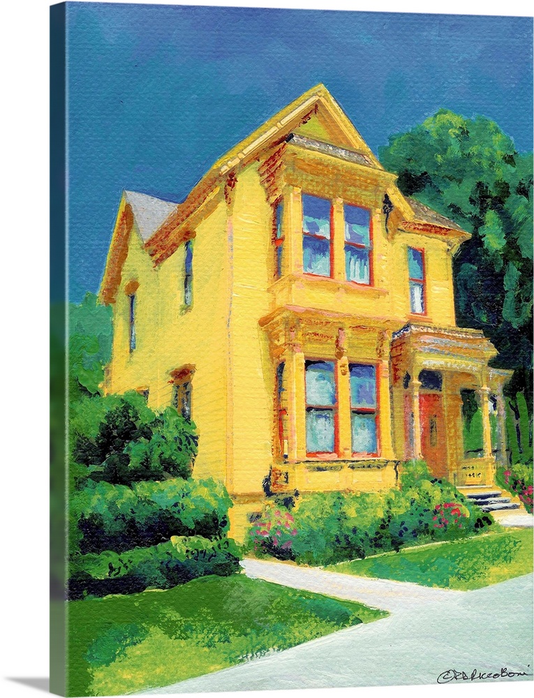 Bushyhead house painted by San Diego artist by RD Riccoboni. This 1887 Italianate- Stick Style Victorian home was built by...