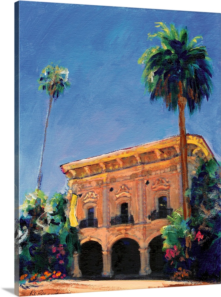 Casa de Balboa painted by San diego artist RD Riccoboni. This scene located in Balboa Park, San Diego. This beautiful muse...