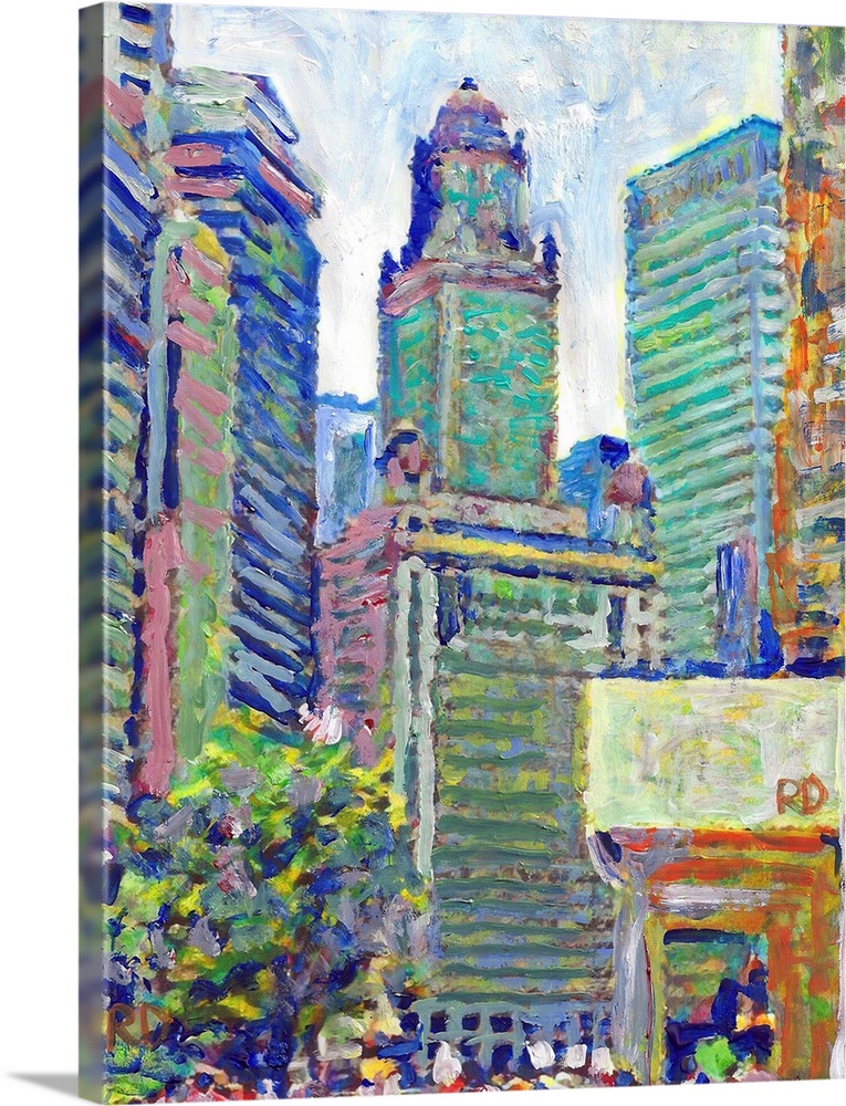 Chicago Summer by RD Riccoboni, street scene in the windy city