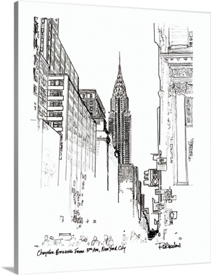 Chrysler Building From 5th Avenue, New York Art