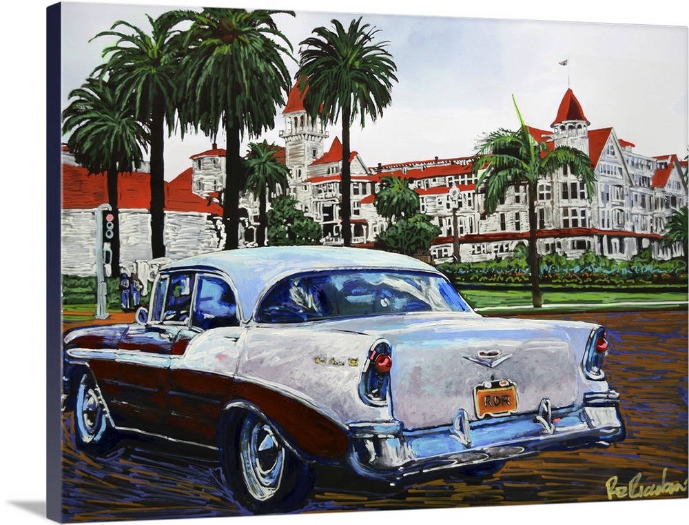 Cruising Coronado California Solid-Faced Canvas Print