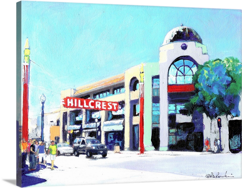 The Hillcrest Sign, painted by California artist RD Riccoboni. This is the intersection of University and Fifth Avenues wi...