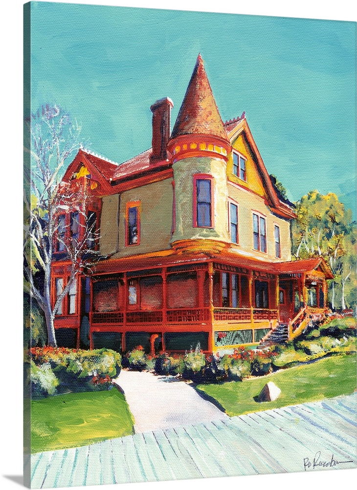 Christian Timberlake House portrait by RD Riccoboni. The historic Old Town San Diego California Victorian home in Heritage...