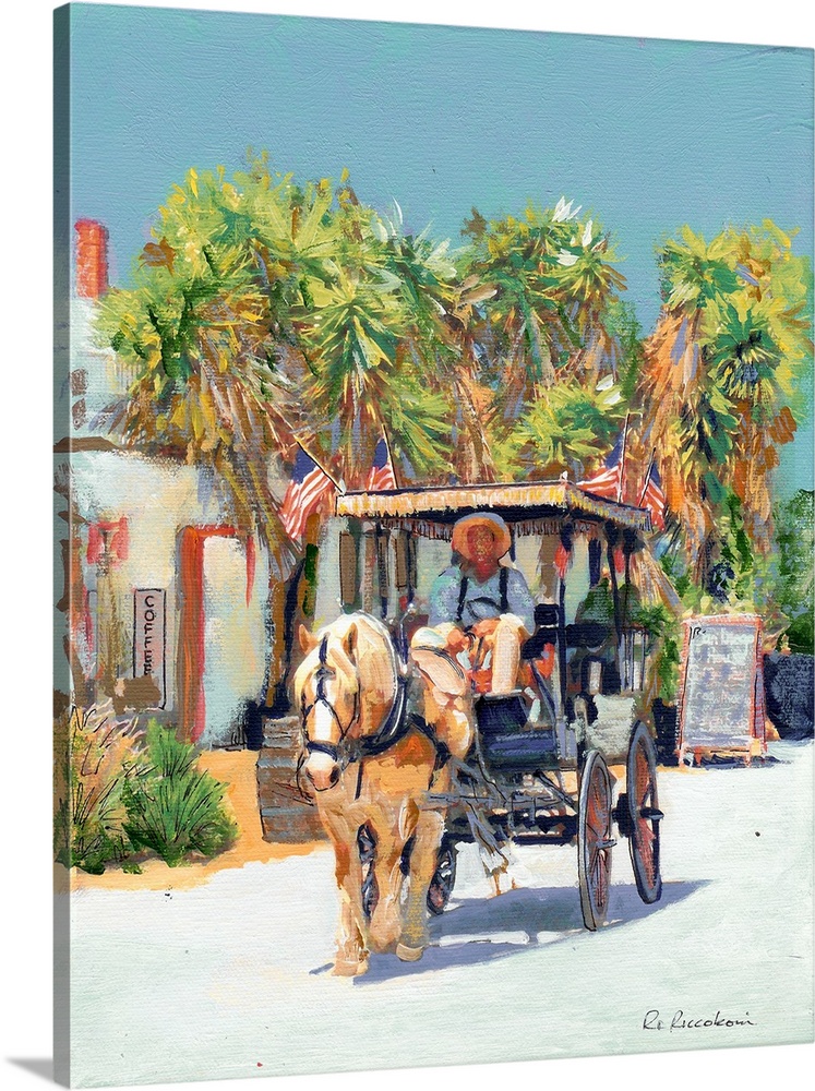 Holiday Ride, July Fourth Carriage Ride by RD Riccoboni.  Old Town San Diego, California.